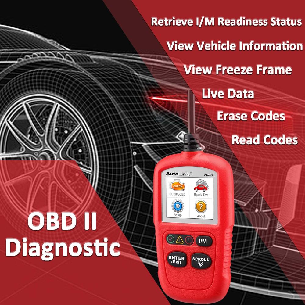 Autel AutoLink AL329 Free Lifetime Update OBD2EOBD Handheld Code Reader ...