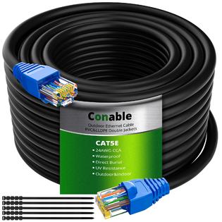 Cat6 Outdoor Ethernet Cable 250ft, Heavy Duty Double Jackets Internet Cord, Waterproof, Direct Cat6 Outdoor Ethernet Cable 250ft, Heavy Duty Double Jackets Internet Cord, Waterproof, Direct