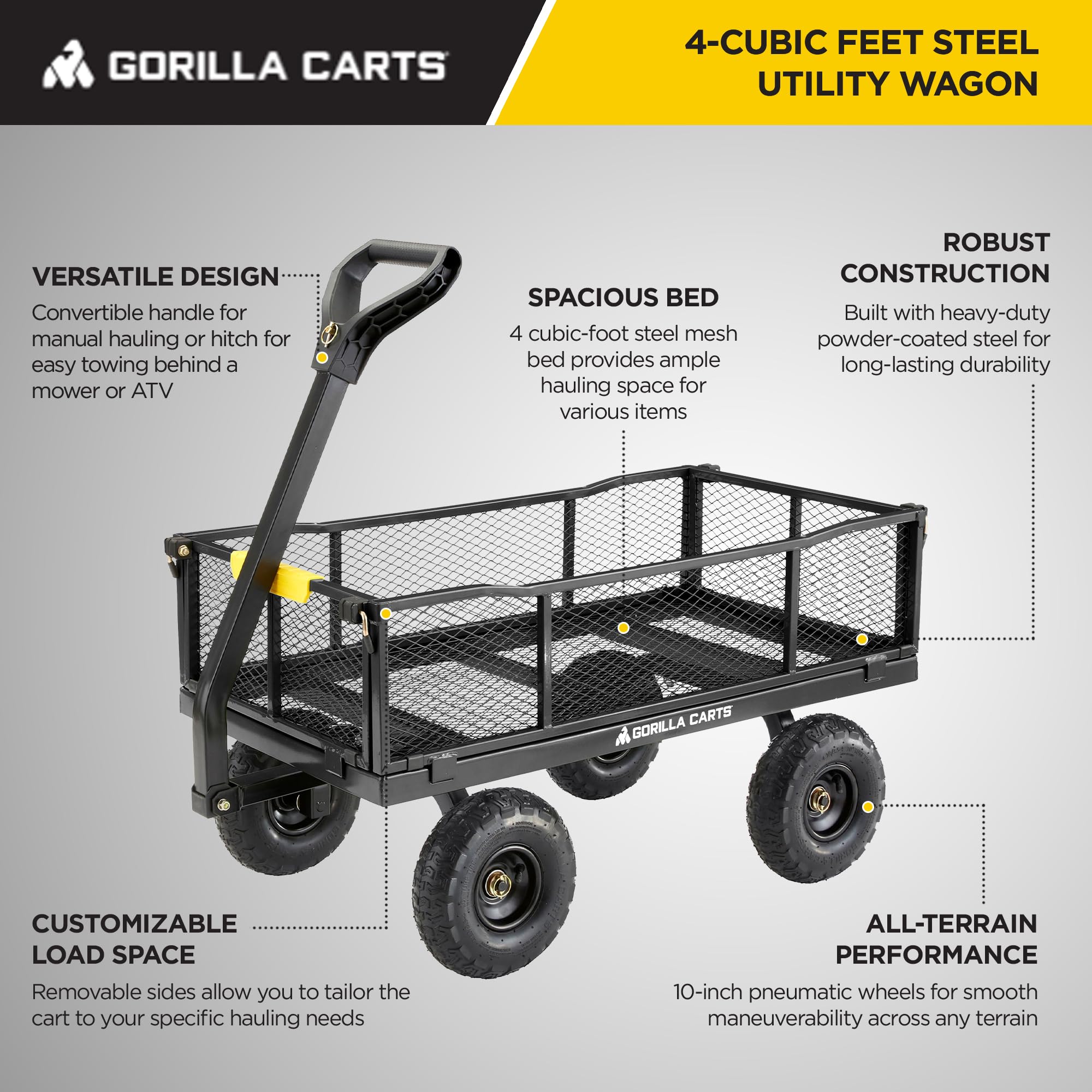 GORILLA CARTS GCG-900 Steel Utility Garden Cart Instruction Manual