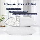 puredown Natural Goose Feather Down Bed Pillows for Sleeping with