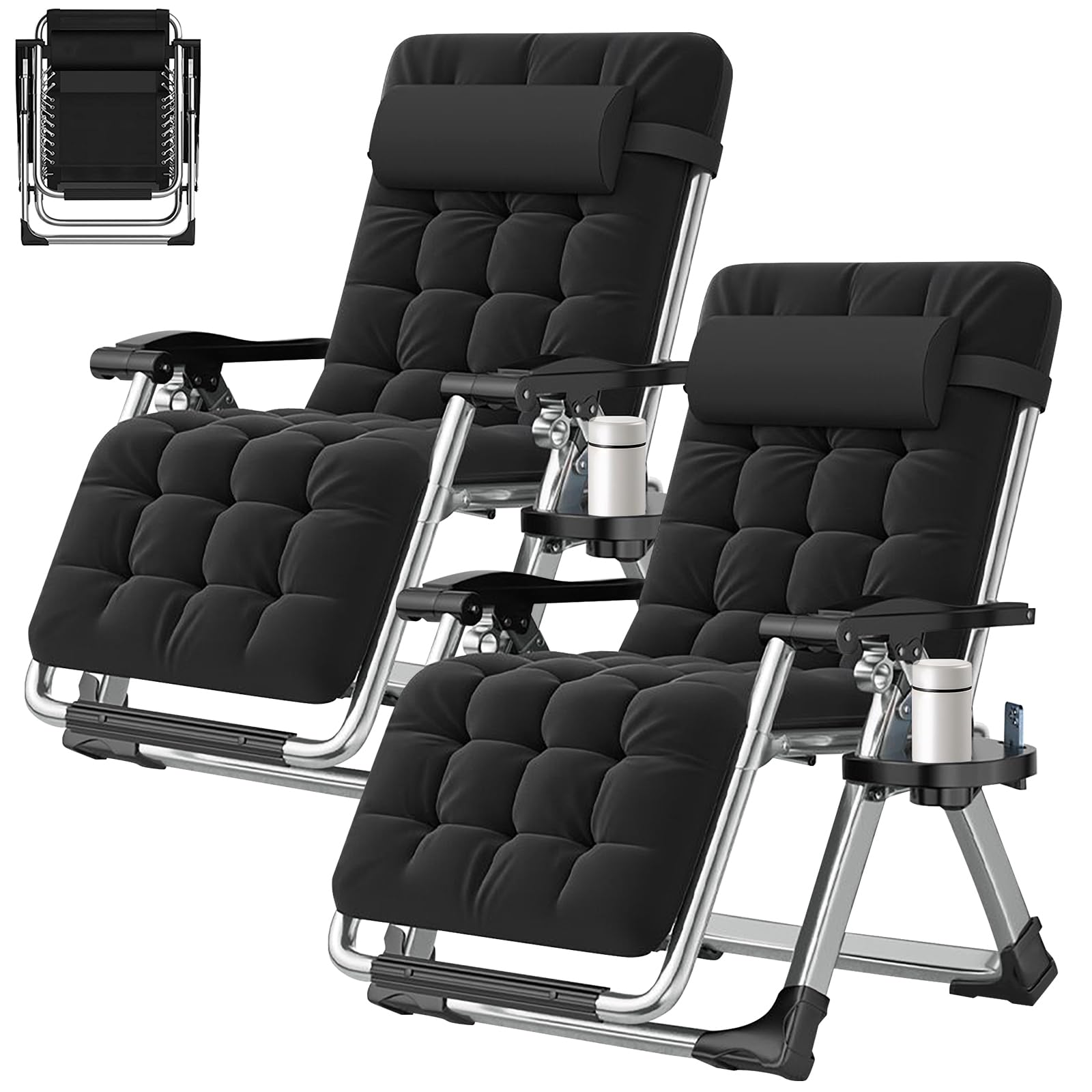 Reclining Chair Set Sun Loungers 3463579 ABORON Zero Gravity Chair