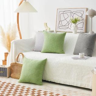 Home Brilliant 24x24 Pillow Covers Sage Decorative Pillows for Bed