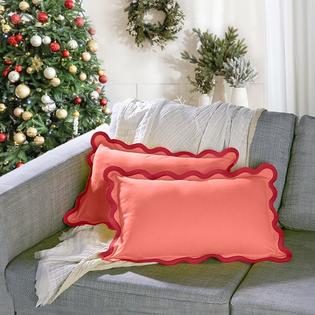 Folkulture Christmas Throw Pillow Covers 12x20 Lumbar Pillow