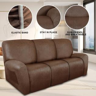 ANARACHON Leather Look Recliner Couch Cover 8-Piece Recliner Sofa