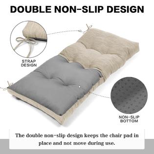 baibu 42 Inch Classic Solid Color Bench Cushion with Ties Super