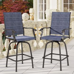 PHI VILLA Outdoor Swivel Bar Stools Set of 30