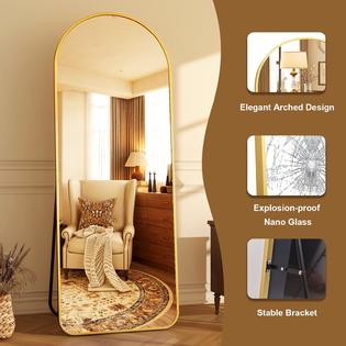 Elemango 64x21 Arched Floor Mirror Full Length Mirror, Full India | Ubuy