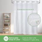 Eachope 3-Pack Snap-in Fabric Shower Curtain Liners – Water Repellent, Removable & Machine Washable For No-Hook Showers (White, 70x54 Inches)