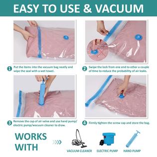 WOWSMART Space Saver Vacuum Storage Bags Vacuum Sealed Storage