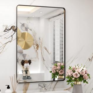 ANDY STAR Black Mirror for Bathroom, Rectangular Vanity Wall Mirror, r ANDY STAR Black Mirror for Bathroom, Rectangular Vanity Wall Mirror, r