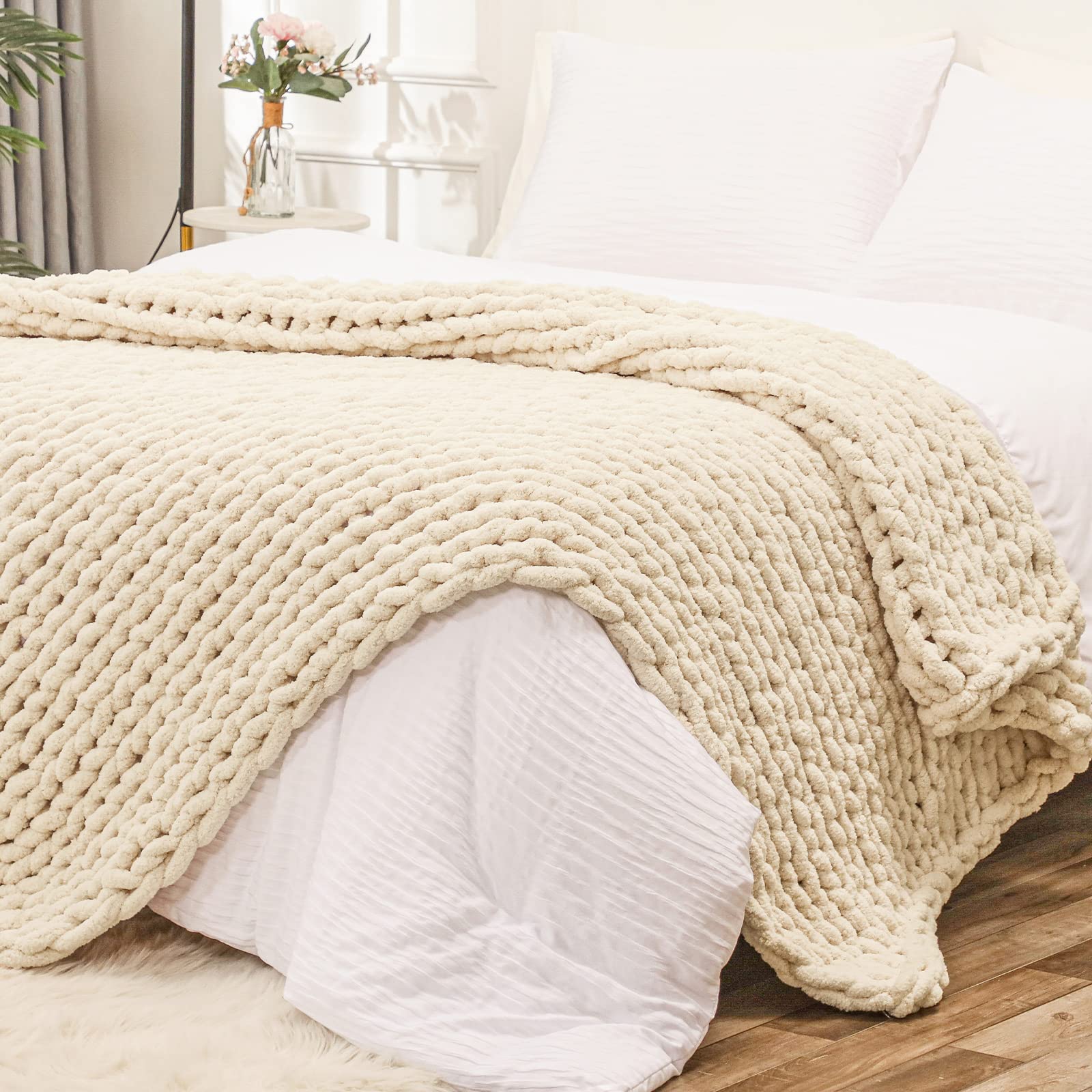 Amazon King Size Chunky Blanket Bigacogo Chunky Knit Blanket Throw