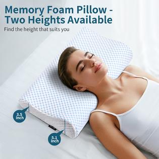 Polovo Memory Foam Pillows Neck Pillow for Pain Relief Ergonomic