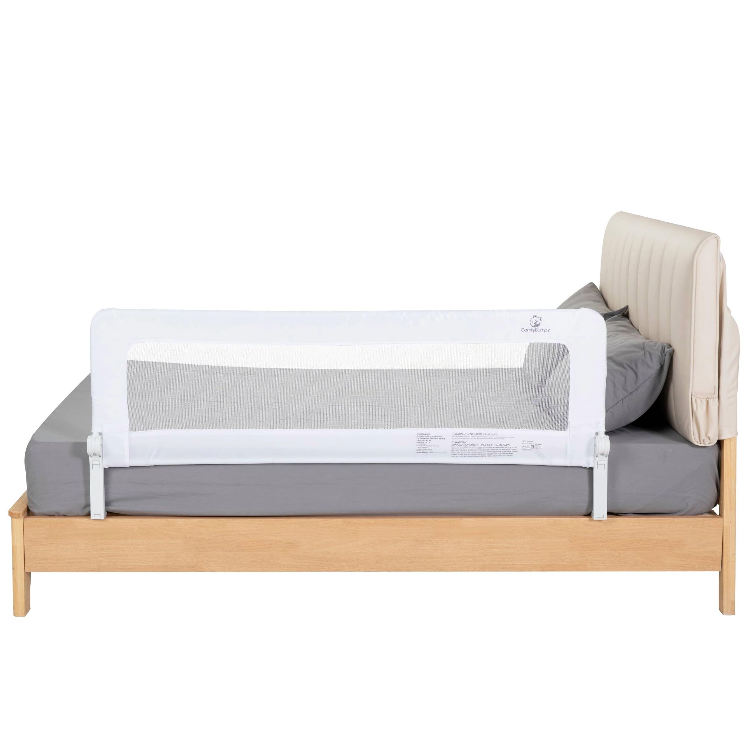 Queen Bed Large Bed Guard U/D Extra Long 3-Sided Bed Rail For