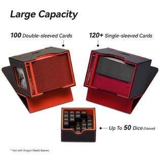 Mage Tech Card Deck Box for MTG Commander - Patented Design Commander Display Fits 100 Double-Sleeved Cards 35pt Card Brick & Di Mage Tech Card Deck Box for MTG Commander - Patented Design Commander Display Fits 100 Double-Sleeved Cards 35pt Card Brick & Di