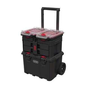 Keter Stack & Roll Heavy Duty DIY-opbergeenheid voor doe-het-zelfgereedschap met 2 laden (253384) (verpakking kan variëren Keter Stack & Roll Heavy Duty DIY-opbergeenheid voor doe-het-zelfgereedschap met 2 laden (253384) (verpakking kan variëren
