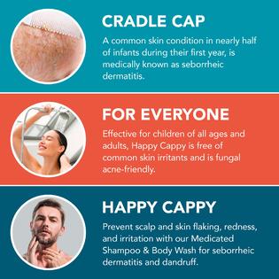 Happy Cappy Medicated Shampoo and Body Wash and Beanie Brush