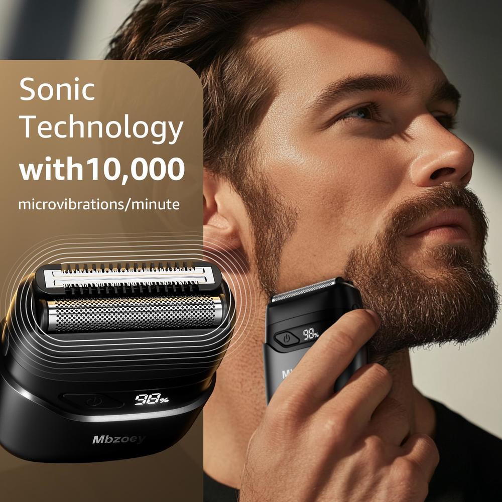 Men's Razor Compact Mbzoey Electric Foil Shavers for Men, Mini Electric Razor, Compact Face ...