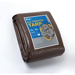 10x10 Foot Heavy Duty Black Poly Tarp - 12 Mil Thick Waterproof Cover