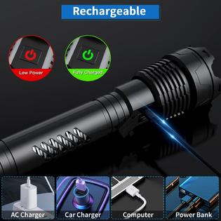 amazon usb rechargeable flashlight This $12 Tool Is One of Amazon's Best Stocking Stuffers Power is a hybrid system that operates on either an included rechargeable lithium Shadowhawk Flashlight Led USB Rechargeable,