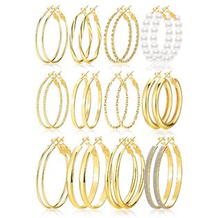 Jewelry Earrings Clip On Hoop Earrings Kmart FANDY Gold Hoop