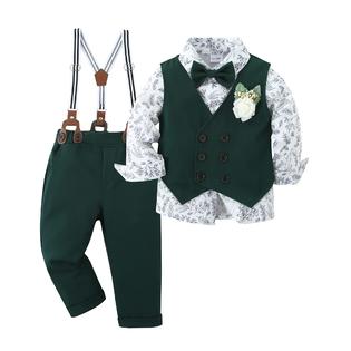 LAPAKIDS Baby Toddler Boy Formal Outfits Gentleman Suit Set Shirts Vest Pants Bow Tie 4pcs 12 18 Months LAPAKIDS Baby Toddler Boy Formal Outfits Gentleman Suit Set Shirts Vest Pants Bow Tie 4pcs 12 18 Months
