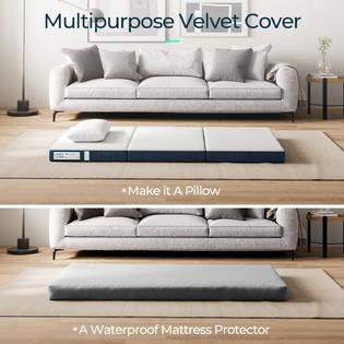 LINSY LIVING Coprimaterasso in memory foam da 3 pollici, sfoderabile, completo LINSY LIVING Coprimaterasso in memory foam da 3 pollici, sfoderabile, completo