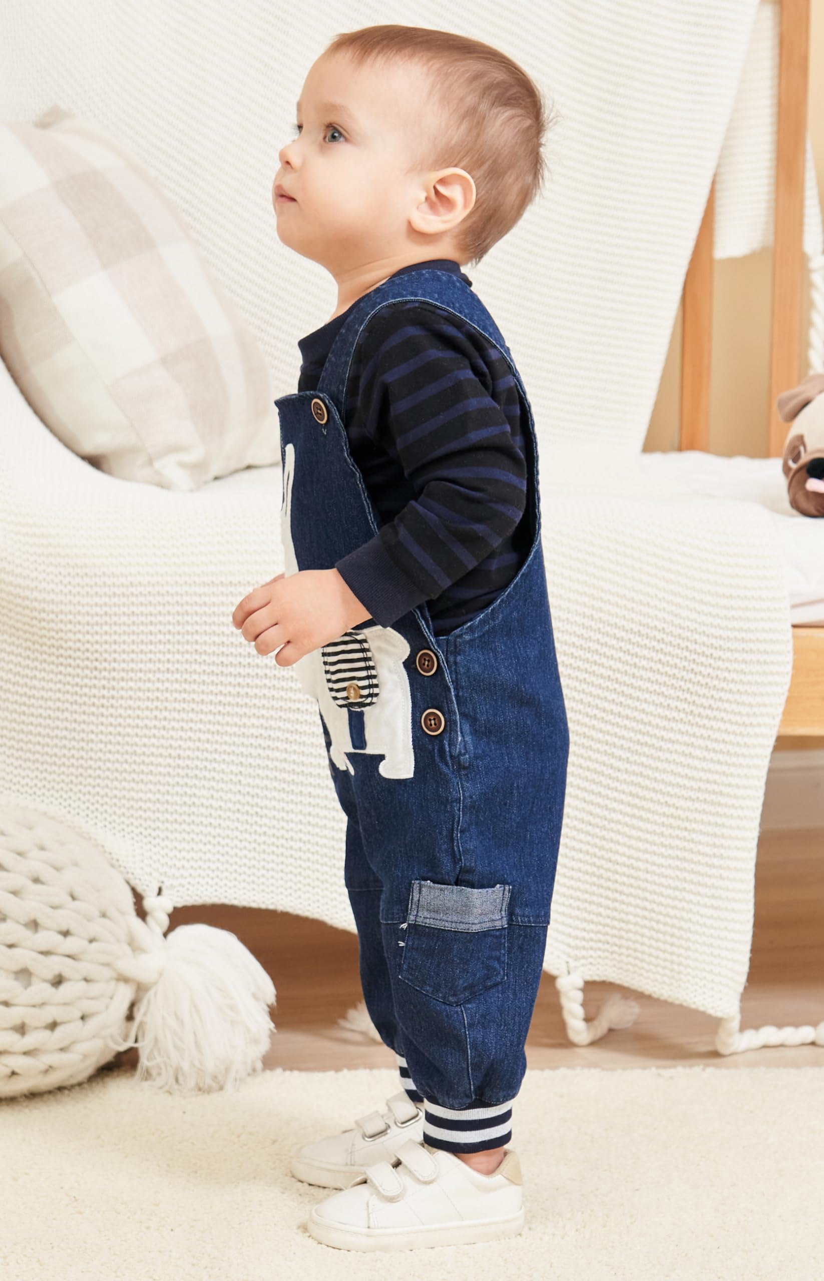 Kids Overalls For Boys Lovskoo 3M-2T Cute Baby Boy Clothes Suit