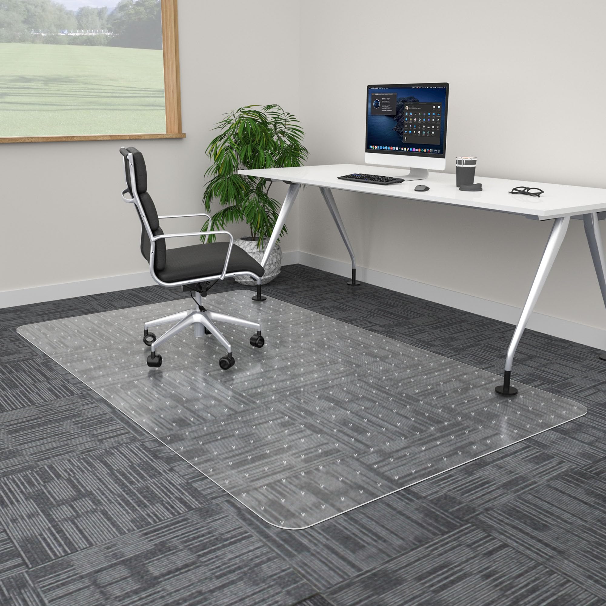 Amazon Computer Desk Floor Mat For Carpet 100pointONE Extra Large