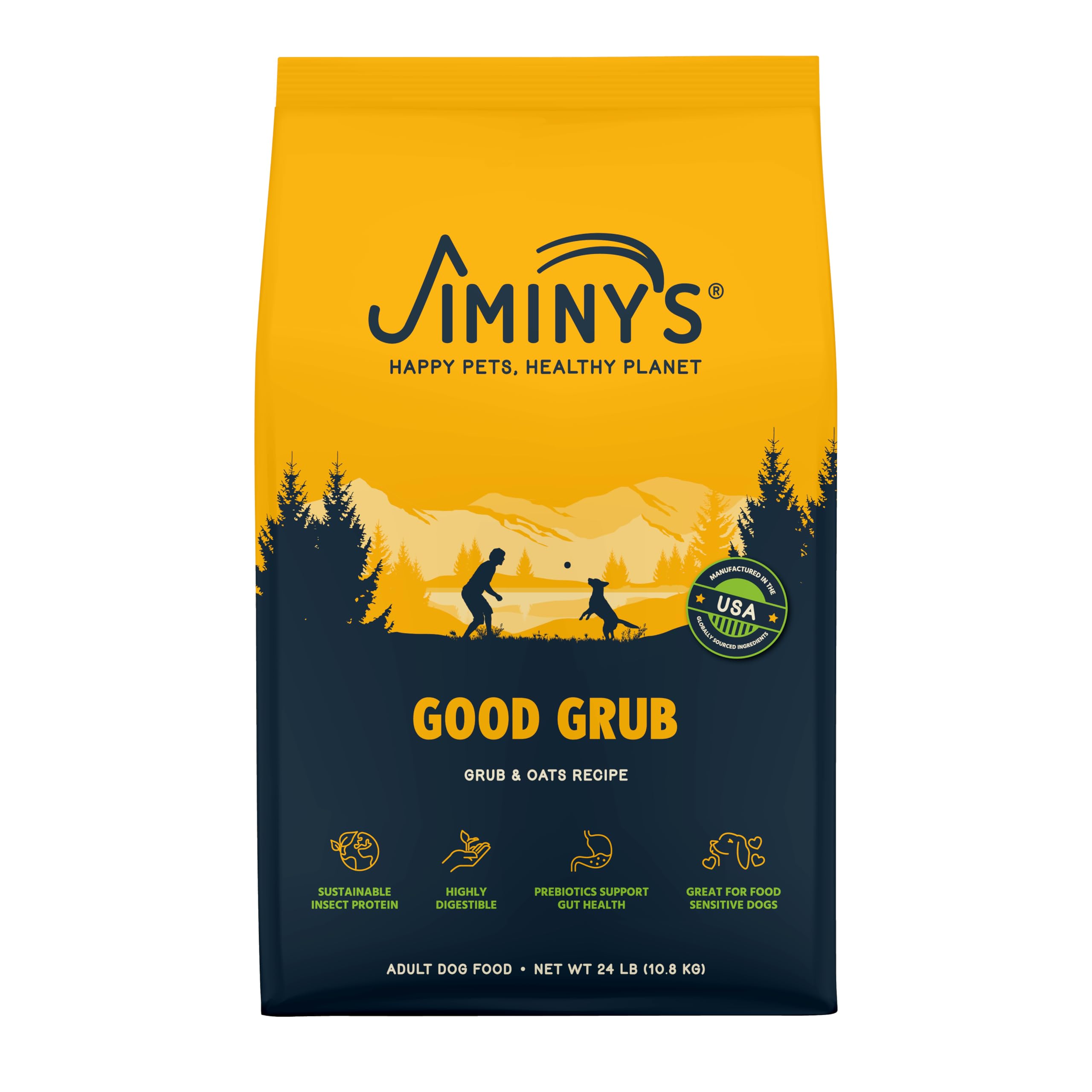 Jiminy's Good Grub Dry Dog Food, Hypoallergenic, Healthy Skin and