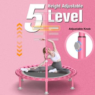 Mini trampoline pliable de fitness pour enfants avec poignée intérieur Mini trampoline pliable de fitness pour enfants avec poignée intérieur