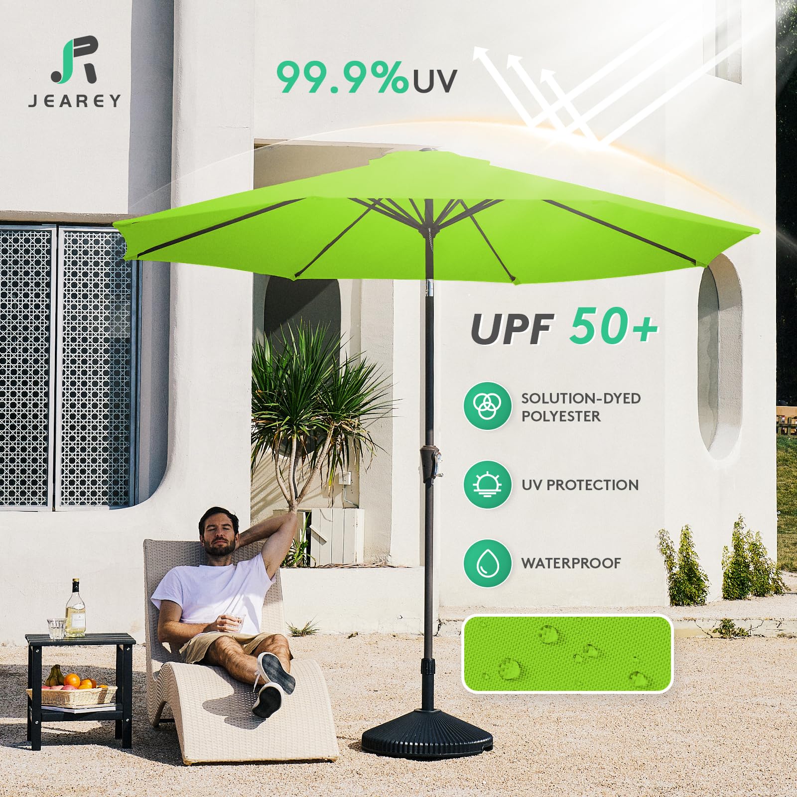 6 person patio sets with umbrella on sale Mf Studio 8-Piece Outdoor Dining Set with 13 ft Umbrella, Six Swivel Cushioned Chairs & Table for 6-Person, All-Weather Patio Furniture, Black & Beige