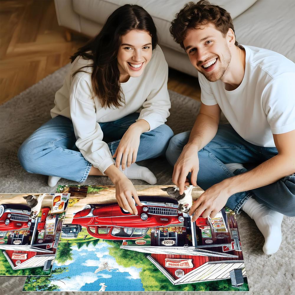 Puzzle Rel Maxzn 1000 Piece Puzzle For Adults - Country Store Jigsaw Puzzle With ...