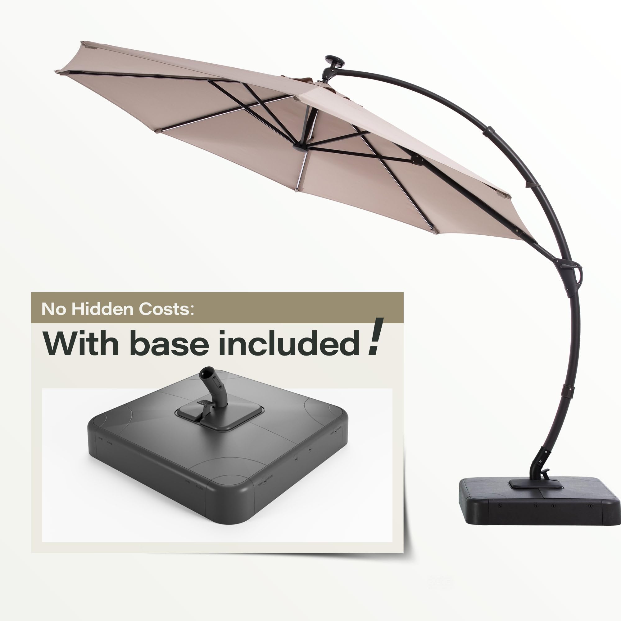 ABCCANOPY Heavy Duty 29 Lbs Patio Umbrella Base - Bronze Finish, Super Stable For Windy Days