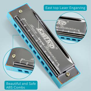 Lot De 2 Harmonicas Diatoniques Enfant & Adulte – Harmonica Blues En Do Majeur 10 Trous, Idéal Débutants & Cadeau