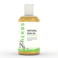Dherbs Natural Sun Oil, 4 Oz.