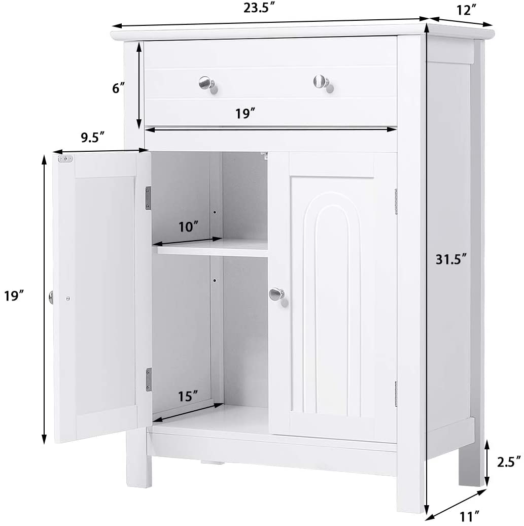 Kanstar 32 Bathroom Storage Cabinet, Free Standing Storage Cabinets With Doors