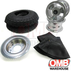 OMB Warehouse 5" Tri-Star Wheel Package - Universal Tire - 60 Tooth Sprocket