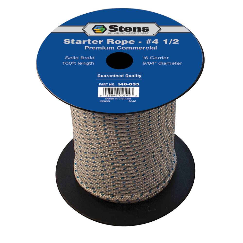 Stens 100' Solid Braid Starter Rope / #4 1/2 Solid Braid