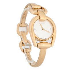 Gucci 139 Horsebit Series Ladies Rose Gold PVD Stainless Quartz Watch YA139508