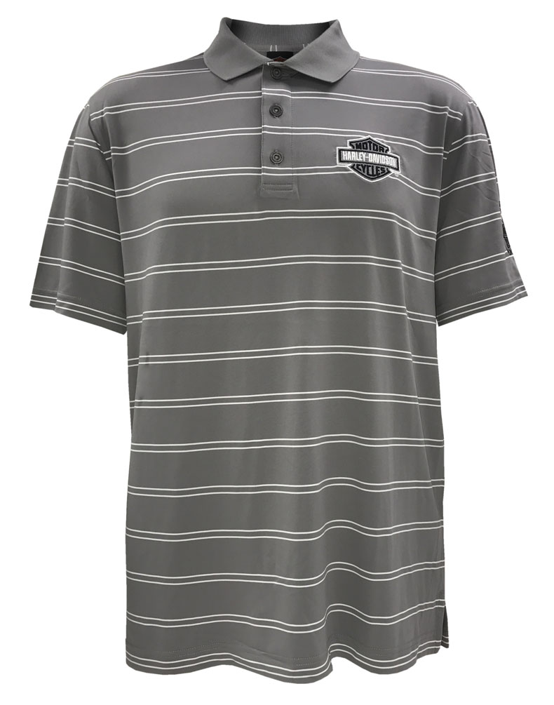 Size Xl Harley Davidson Men S Shirts Short Kmart Harley Davidson Men S Performance Striped Short Sleeve Polo Gray H013 Hd32