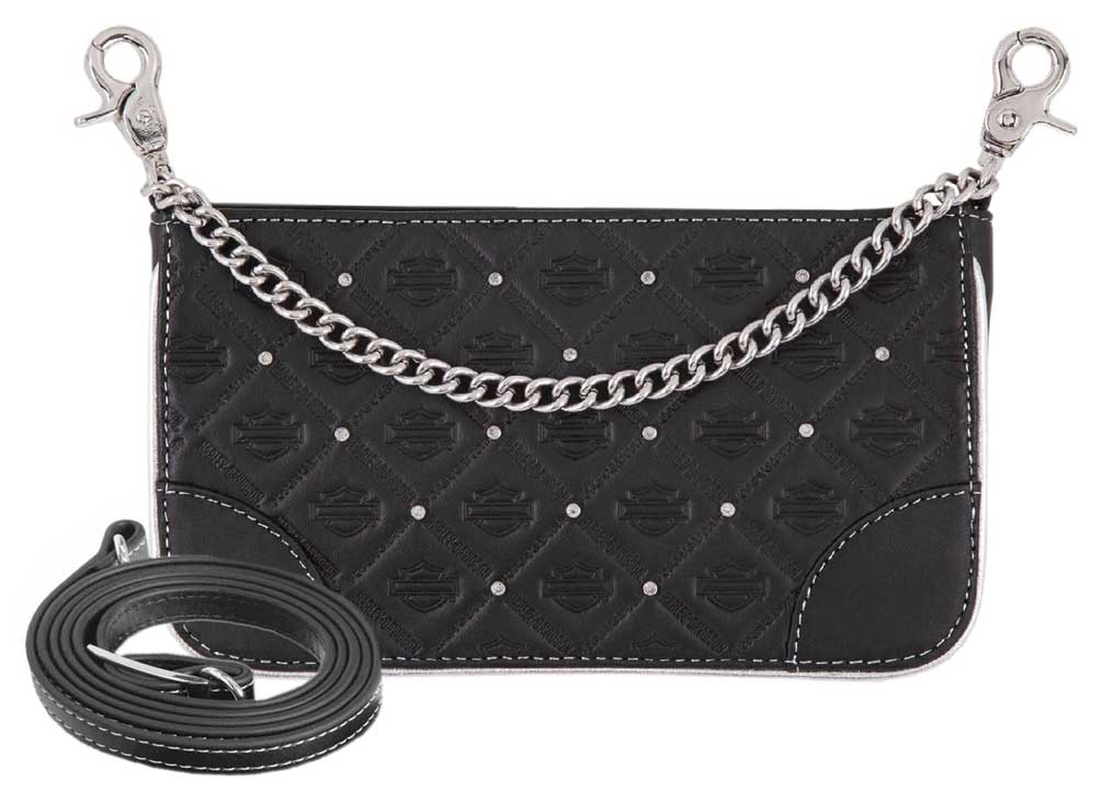 Harley Davidson Women S B Studded Chain Leather Hip Bag W