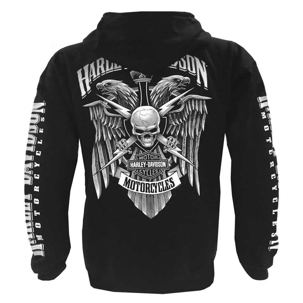 Harley-Davidson Men's Lightning Crest Full-Zippered Harley-Davidson Men's Lightning Crest Full-Zippered