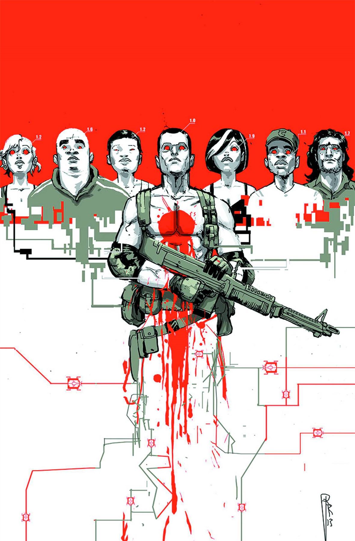 Valiant Comics Bloodshot & Hard Corps #17 Reg Rossmo Valiant Comics Comic Book