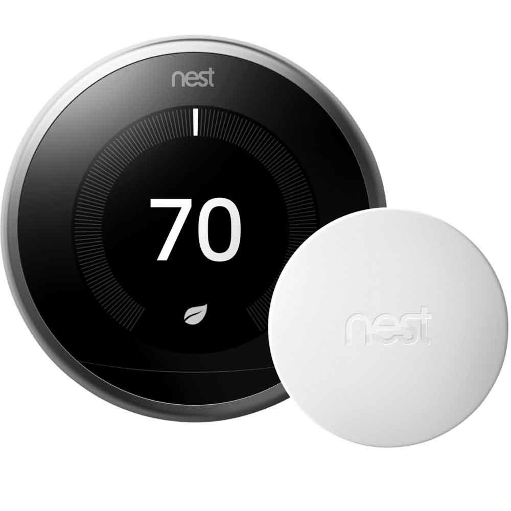 Nest Google Nest Temperature Sensor T5000SF Sensor That Works with Nest Learning Thermostat and Nest Thermostat E, Smart Home - White