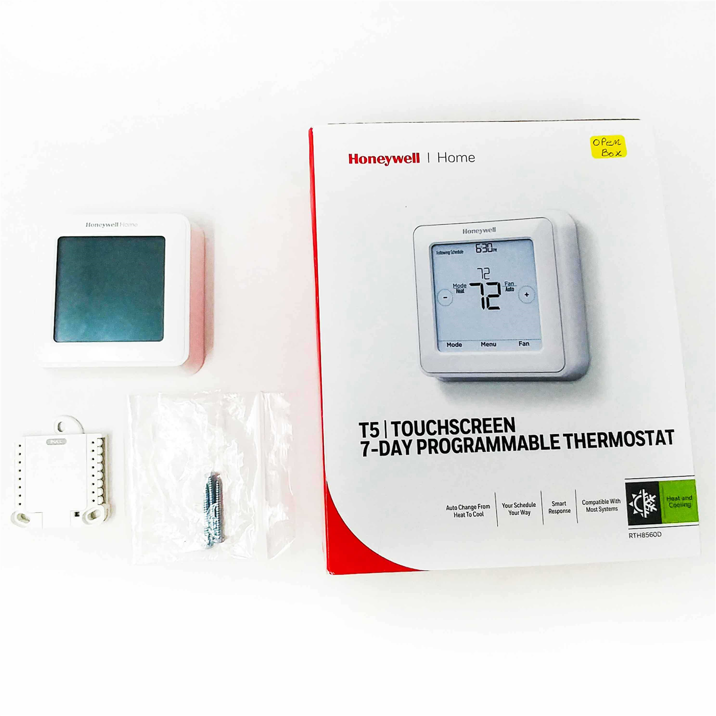 Honeywell 4007213 Heating & Cooling Touch Screen Programmable Thermostat&#44; White