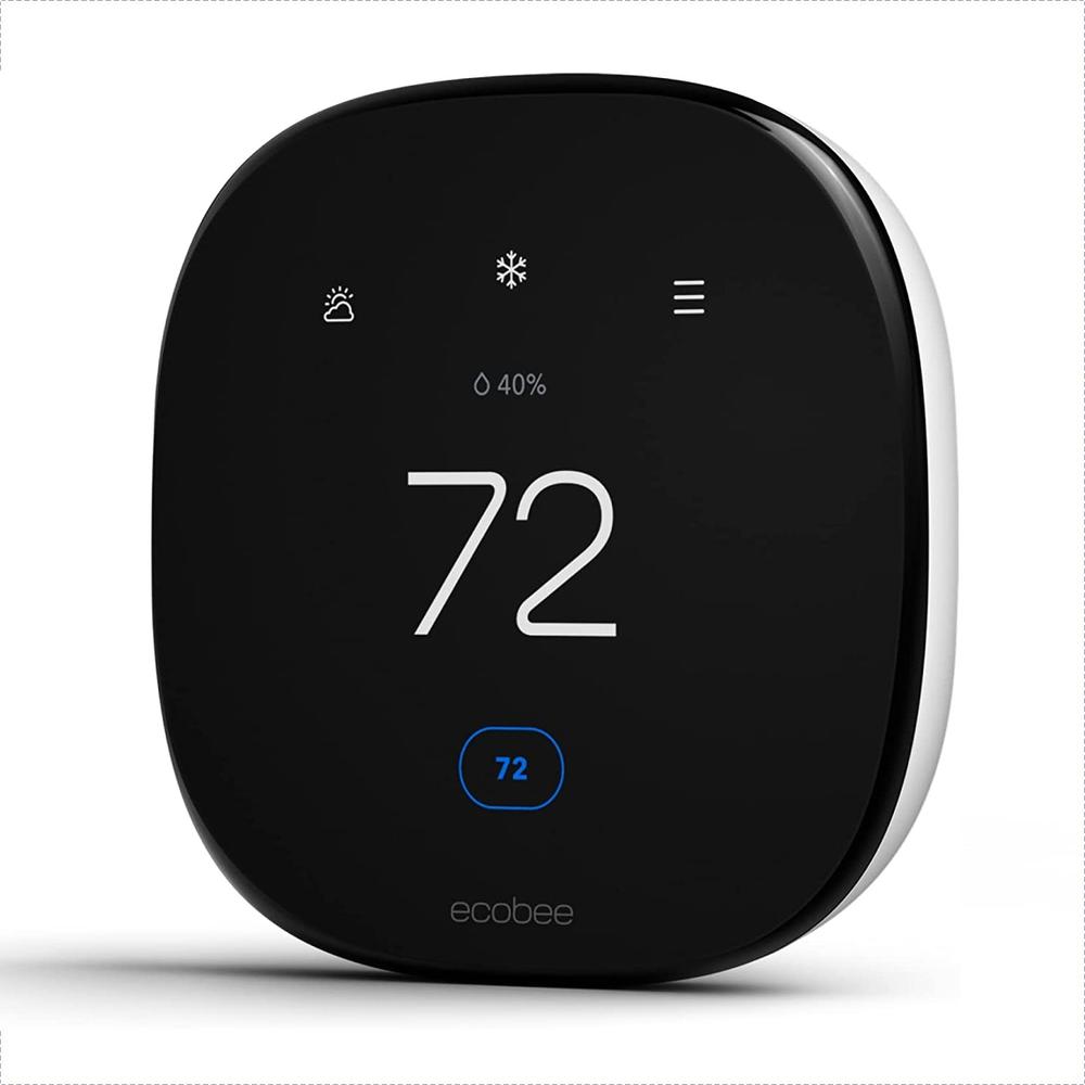 Ecobee Smart Programmable 6th Gen EB-STATE6L-01 Touch-Screen Thermostat - Black