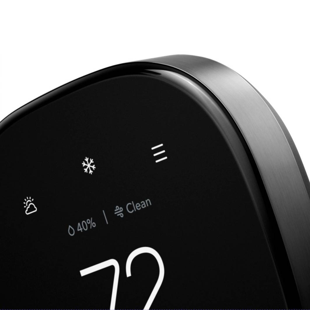 Ecobee Smart Programmable Thermostat EB-STATE6-01 Apple HomeKit and Google Assistant - Black