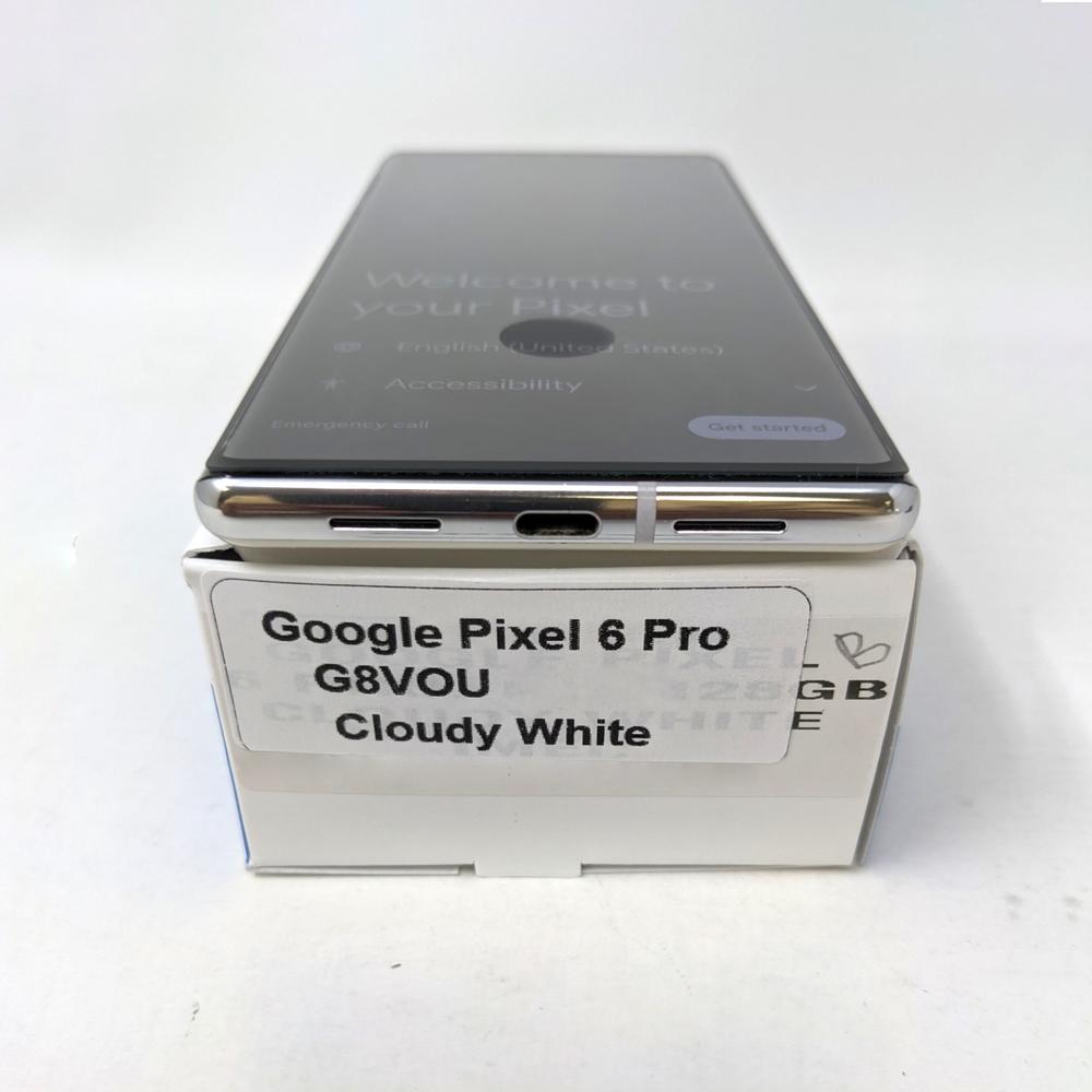 GOOGLE Grade B Google Pixel 6 Pro G8VOU 128GB Unlocked 12GB RAM Smartphone - White (GOOGLE EDITION)