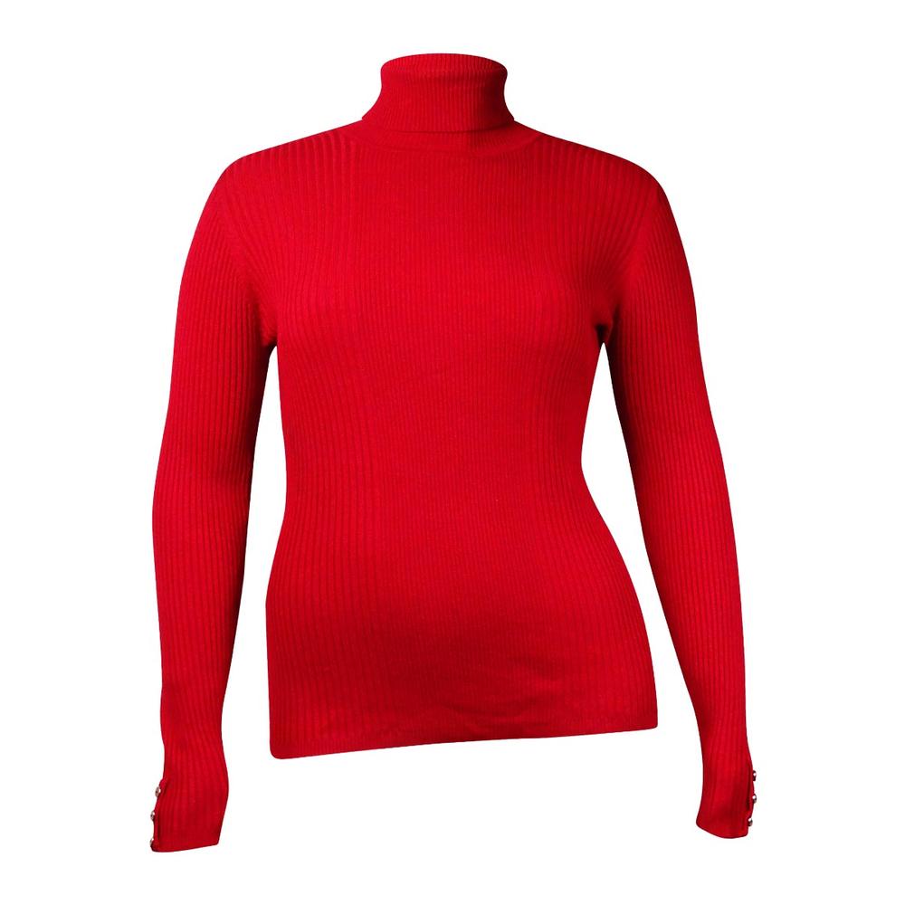 Style & Co. Women's Knitted Long Sleeve Button Sweater