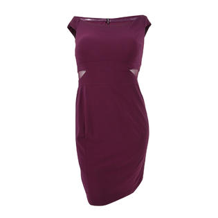 X By Xscape Women's Petite Off-The-Shoulder Sheath Dress (14P, Wine) X By Xscape Women's Petite Off-The-Shoulder Sheath Dress (14P, Wine)